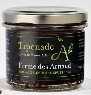 La Ferme des Arnaud Tapenade d'olives noires de nyons bio 90g - 7818